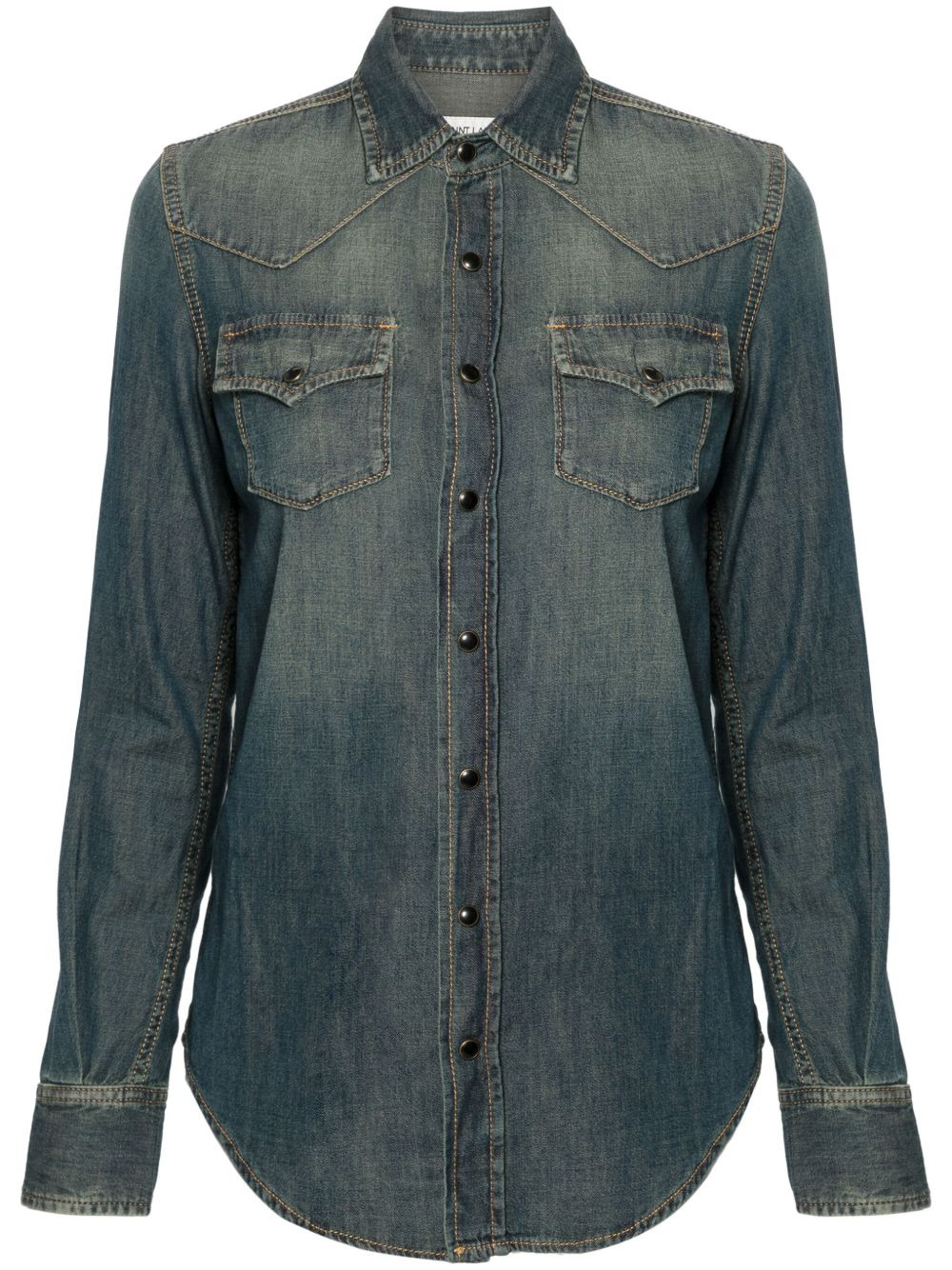 press-stud denim shirt - 1