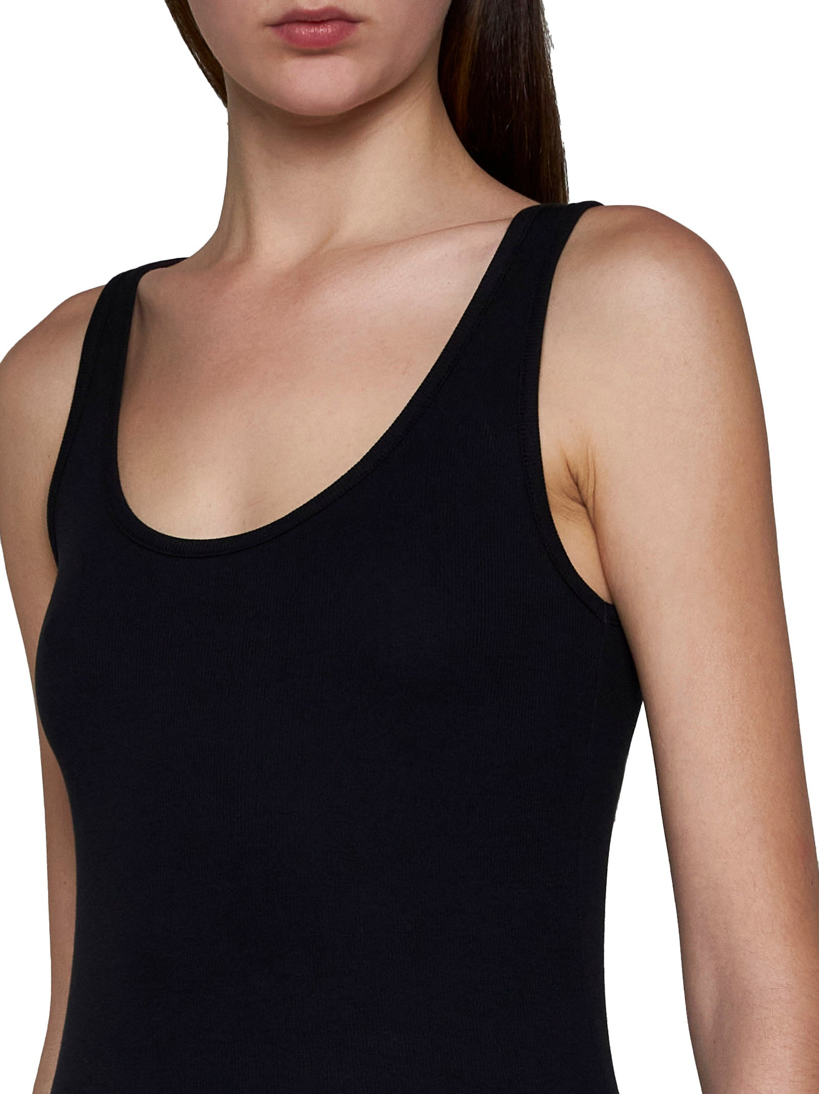 Rib knit cotton tank top - 5