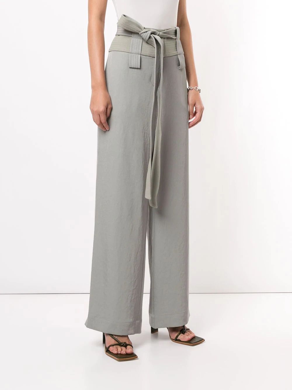 high-waisted wide trousers - 3