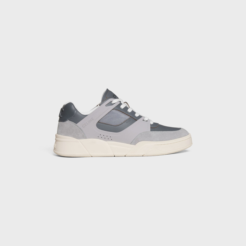 CELINE TRAINER CT-09 LOW LACE-UP SNEAKER IN SUEDE CALFSKIN, CALFSKIN AND MESH 1