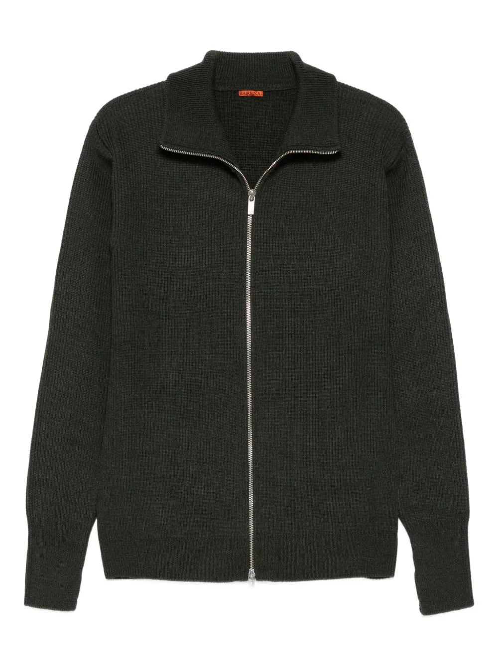 ribbed zip-up cardigan - 1