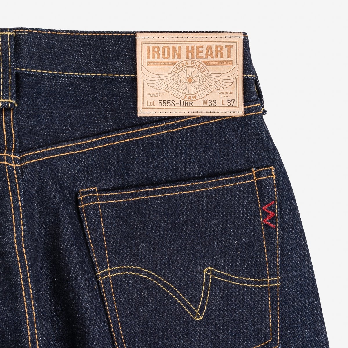 IH-555S-UHR 21/23oz Ultra Heavy Raw Selvedge Denim Super Slim Cut Jeans - Indigo - 12