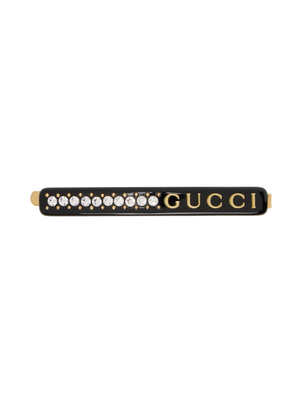 Black 'Gucci' Hair Clip - 1