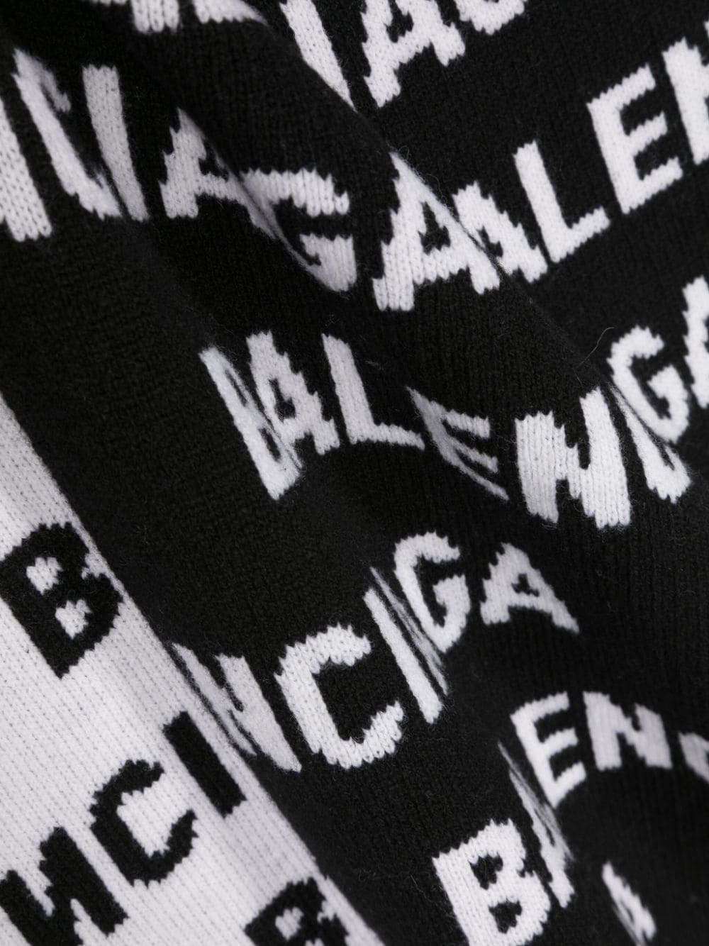 Balenciaga Black Logo Scarf - 3