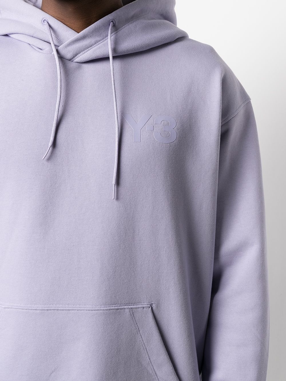 tonal-logo cotton hoodie - 5