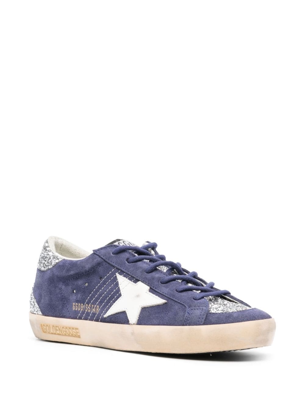 Superstar glitter-panel sneakers - 2