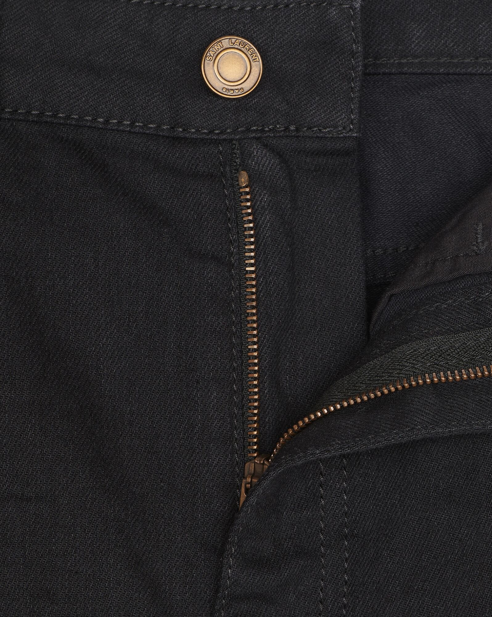 slim-fit jeans in worn black denim