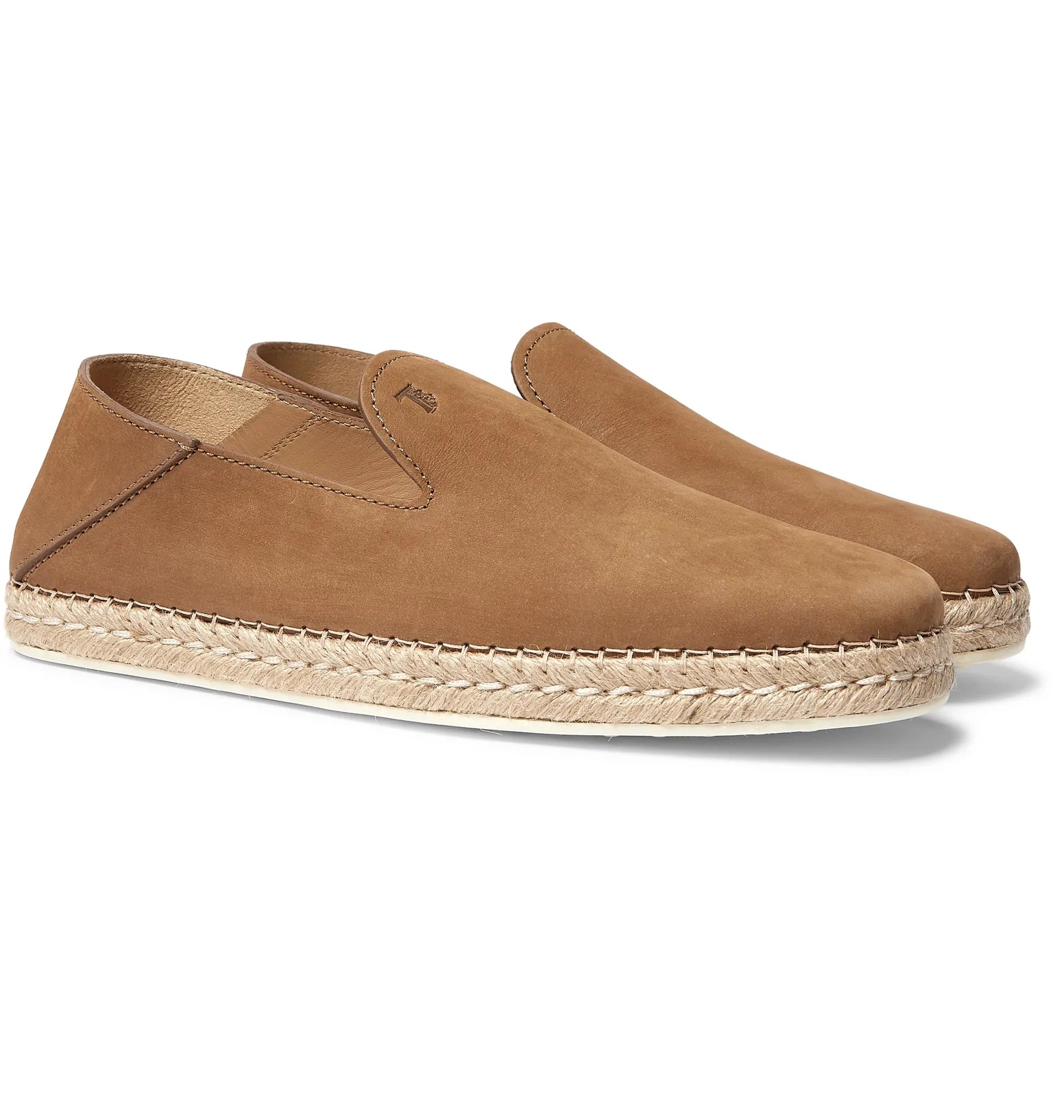 Collapsible-Heel Nubuck Espadrilles - 12