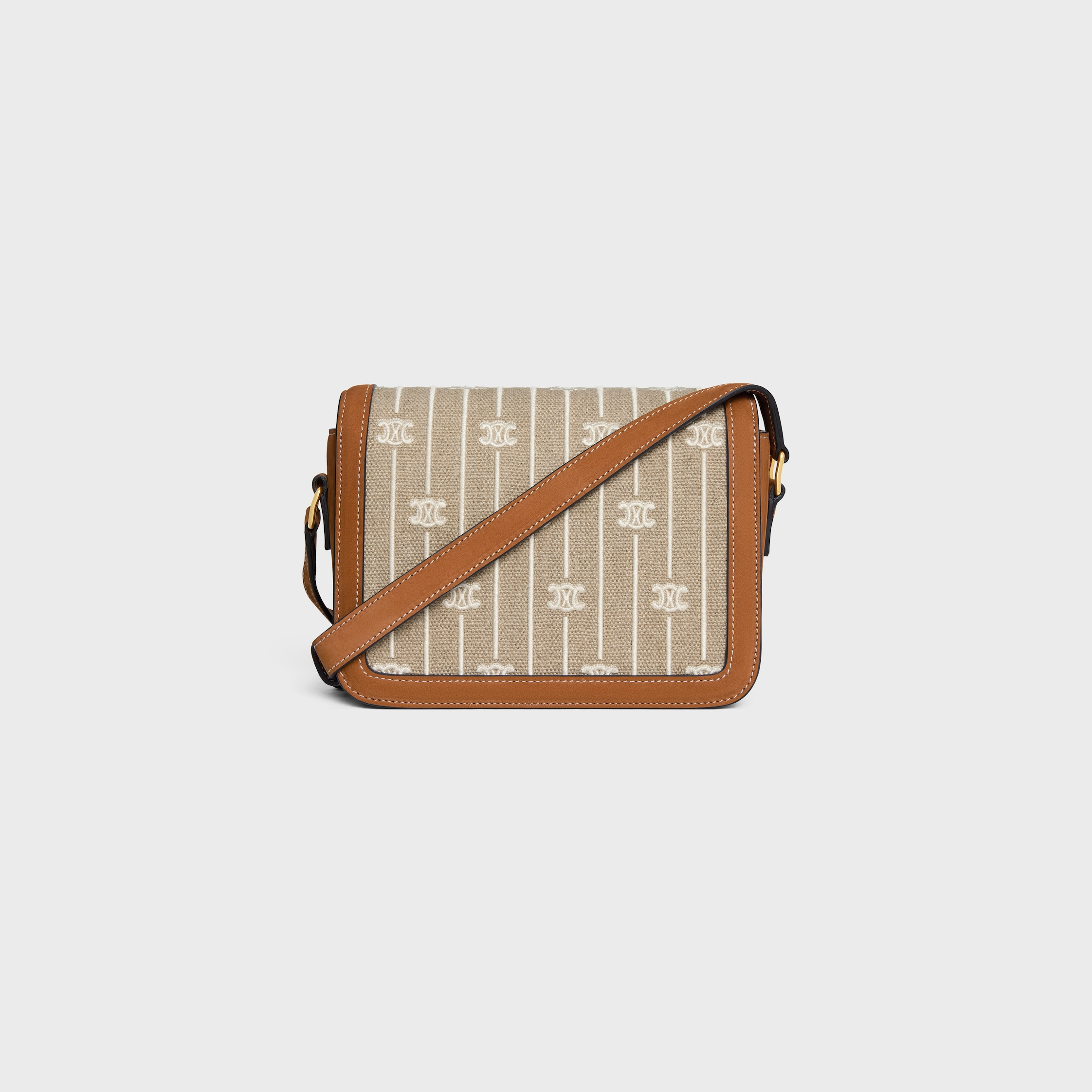 TEEN TRIOMPHE BAG IN TEXTILE WITH TRIOMPHE ALL OVER AND CALFSKIN - 3