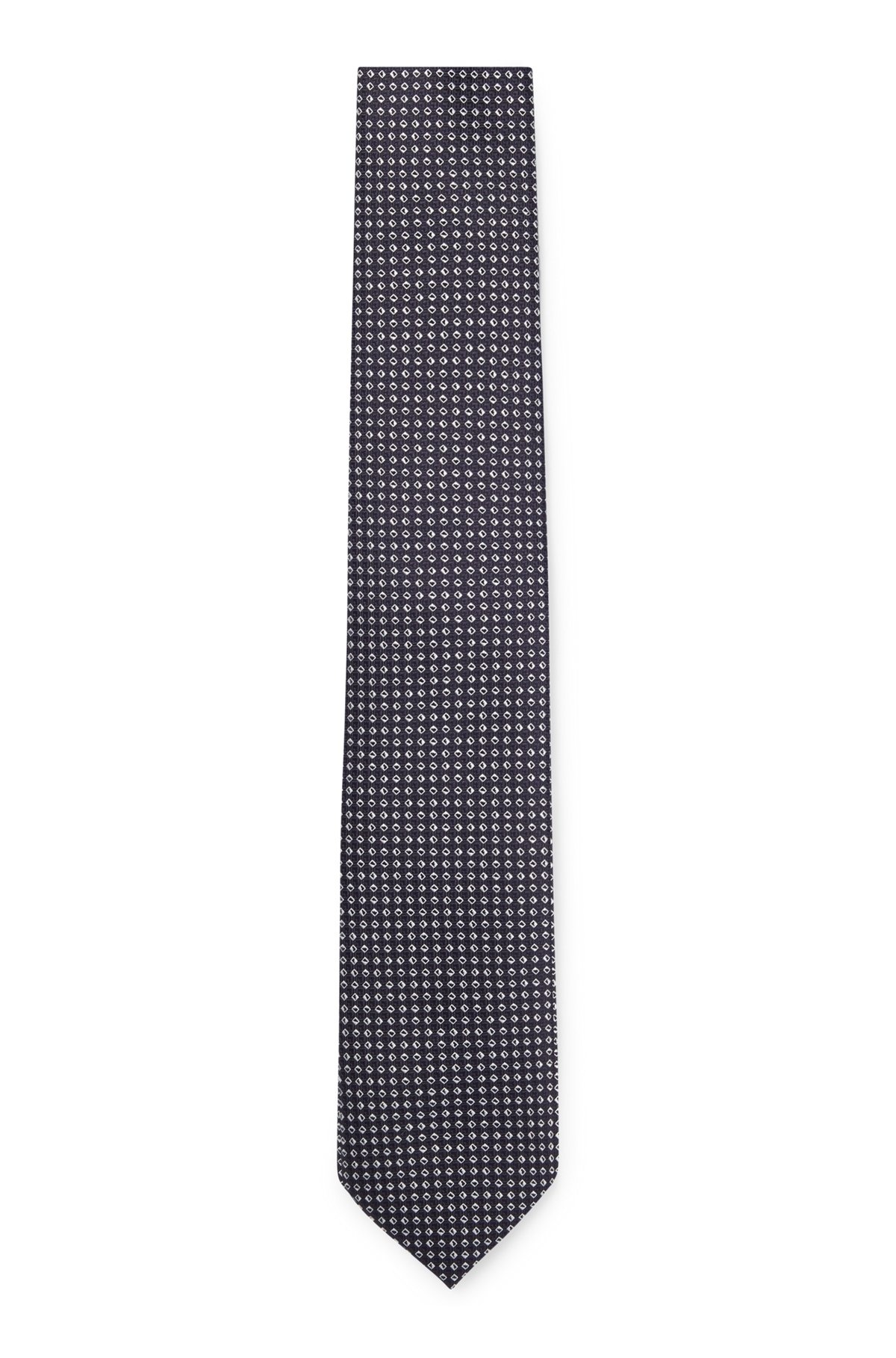 SILK-JACQUARD TIE WITH MICRO PATTERN - 1