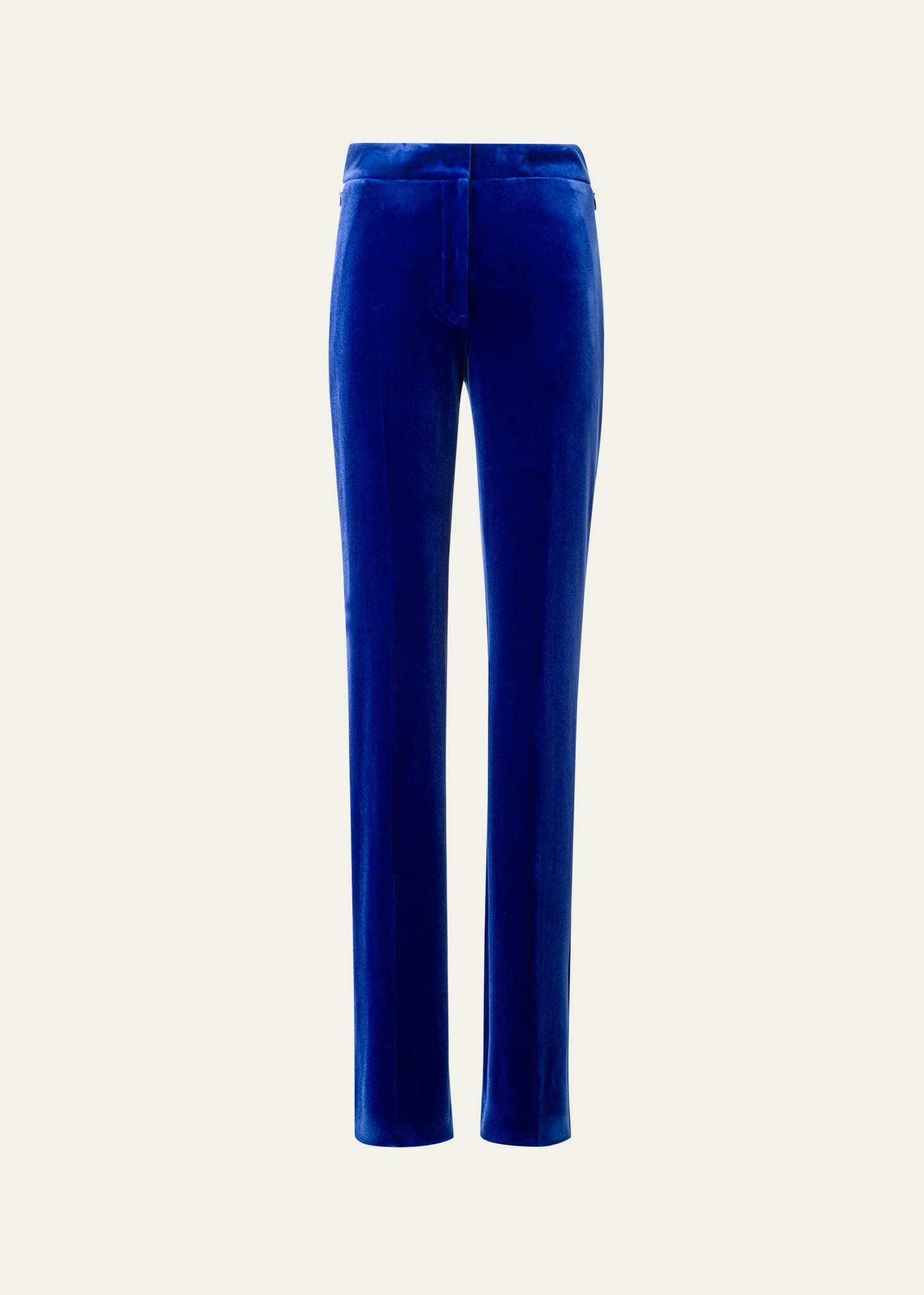 Carl Stretch Velvet Straight Leg Pants - 1