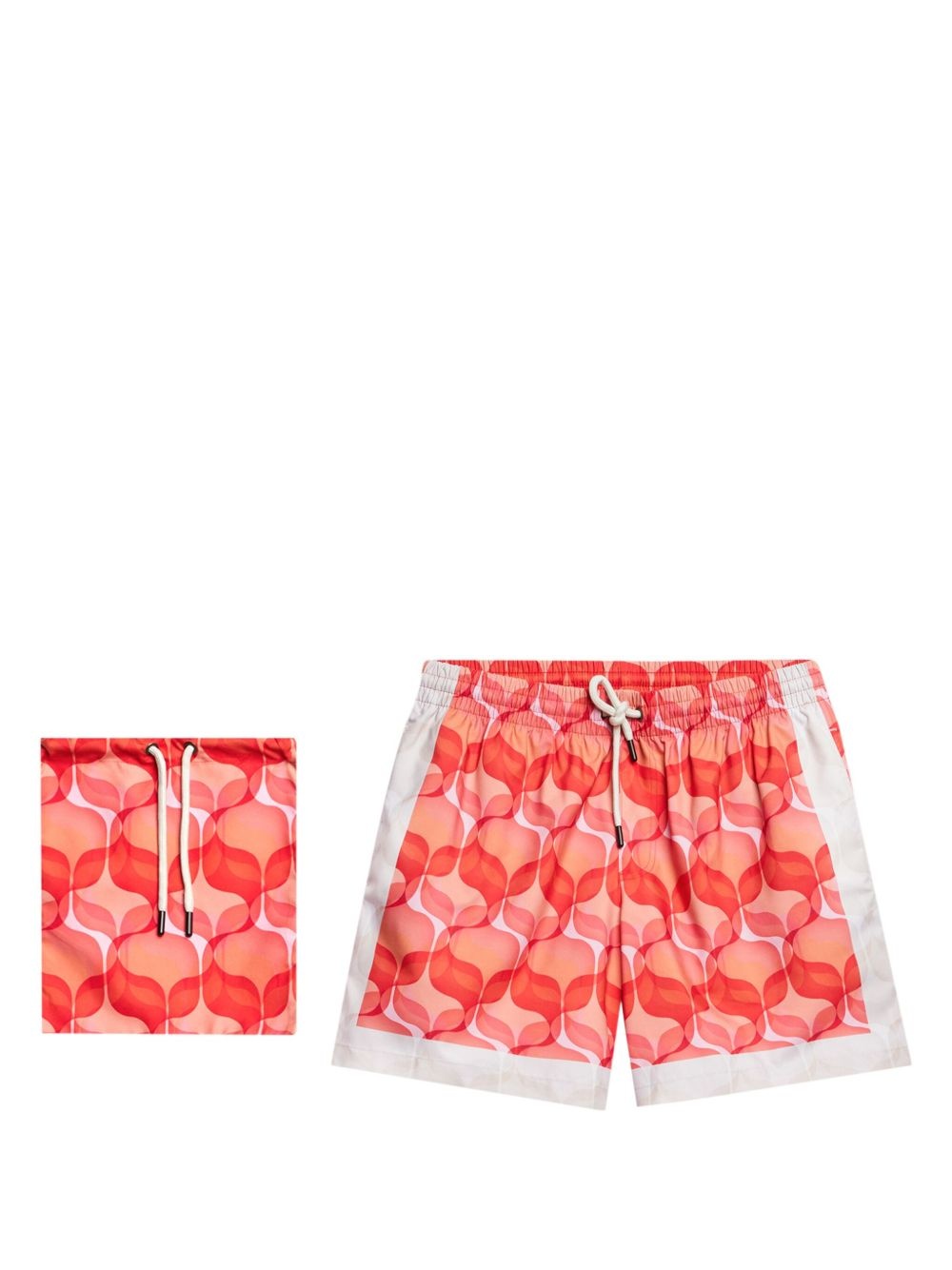 geometric-print swim shorts - 2