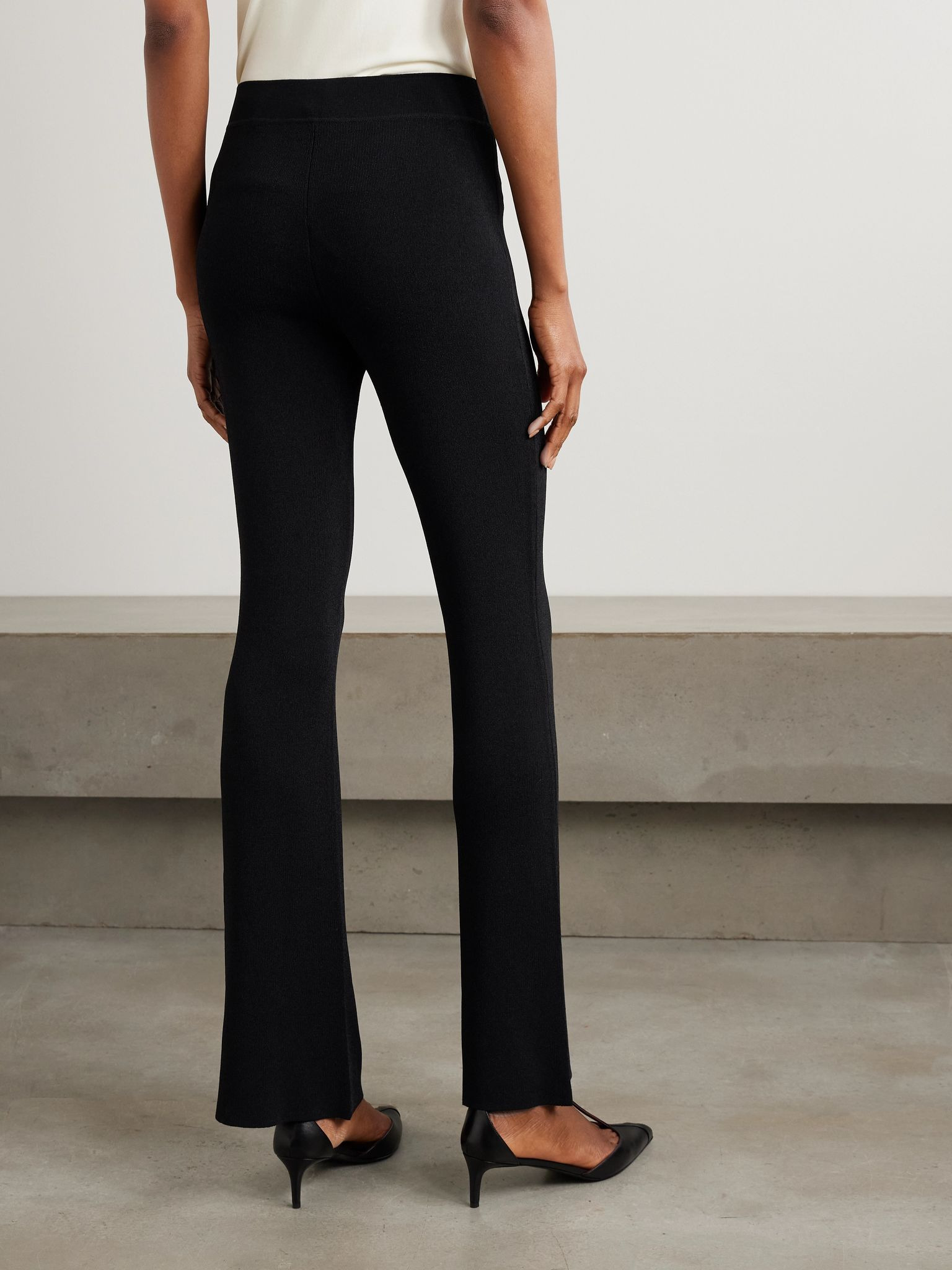 Florie knitted flared pants Black - 4