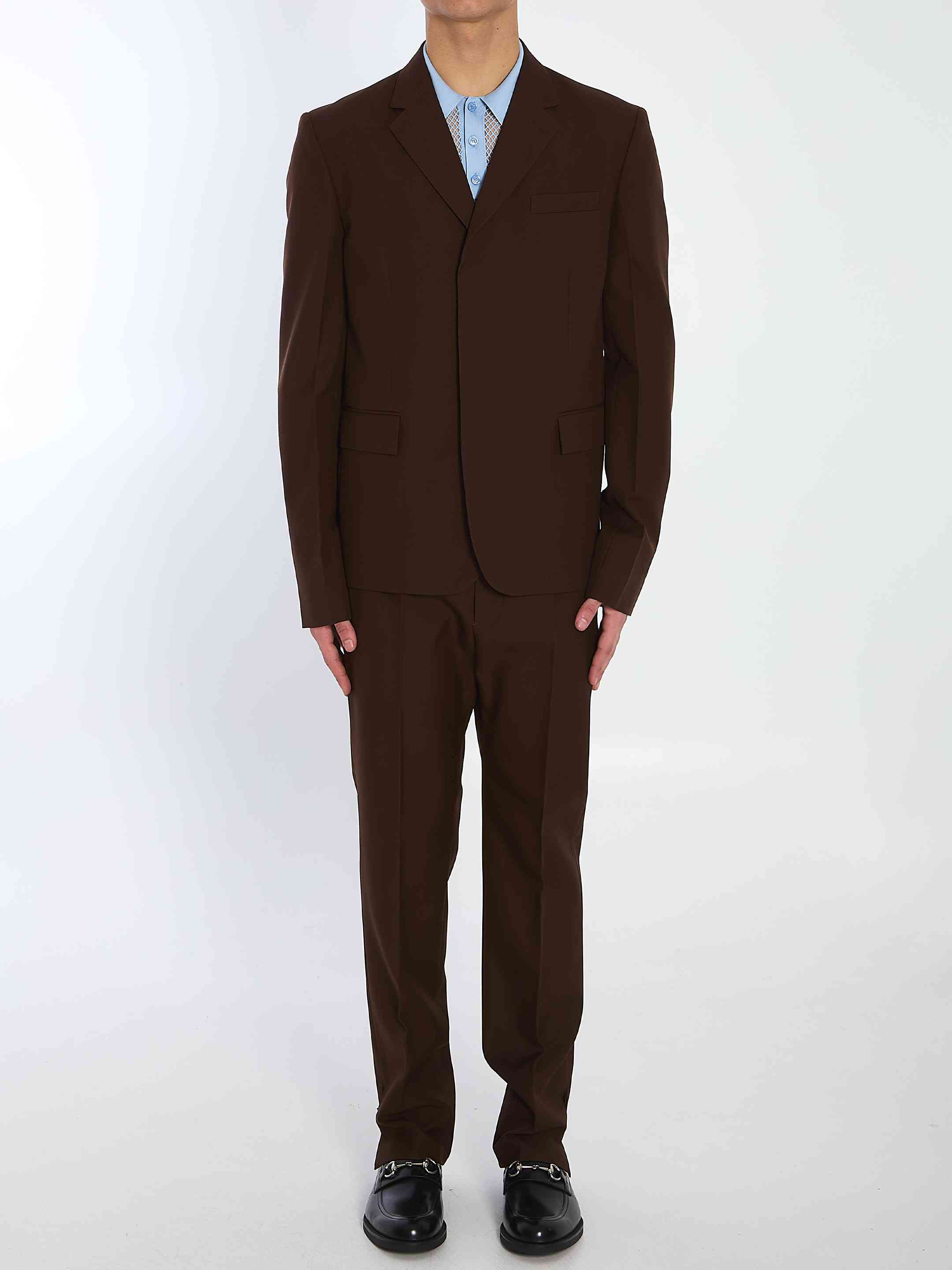 Gucci Men Wool Twill Single-Breasted Jacket - 5