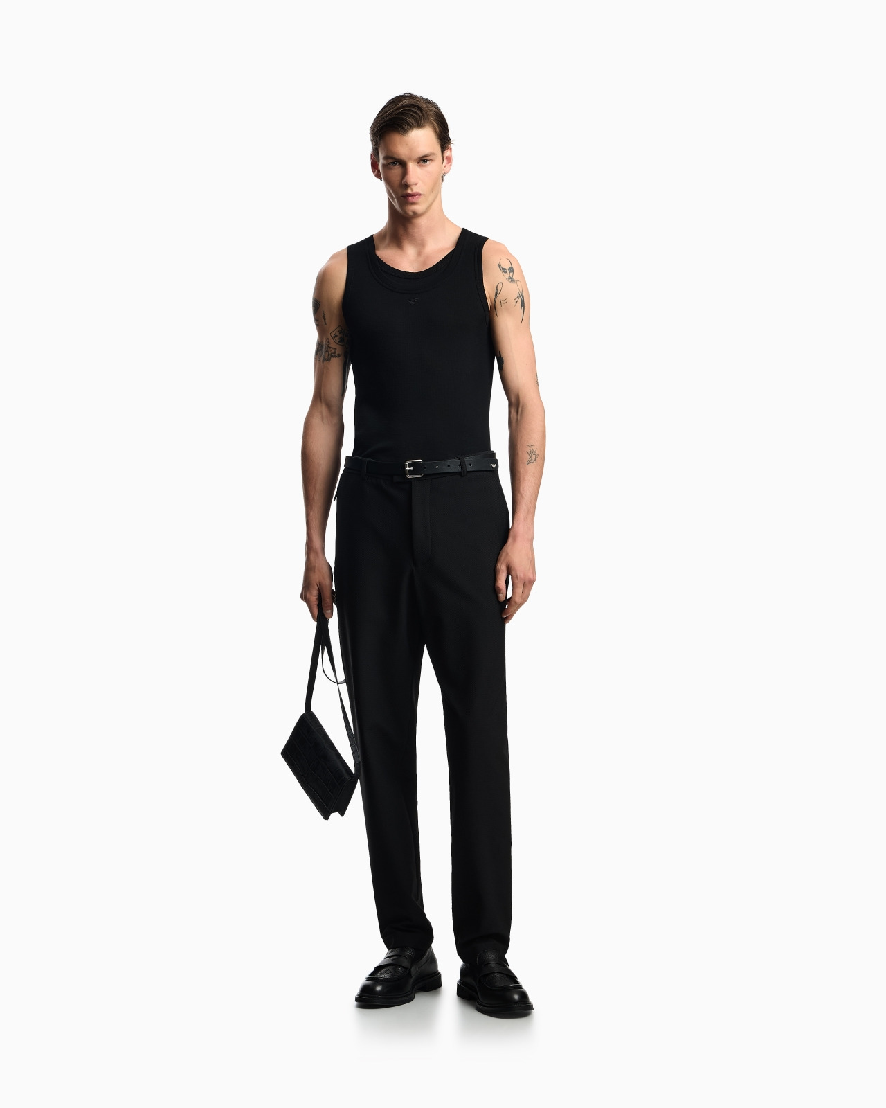 TECHNICAL JERSEY TROUSERS WITH 3D-EFFECT MICRO TEXTURE - 2