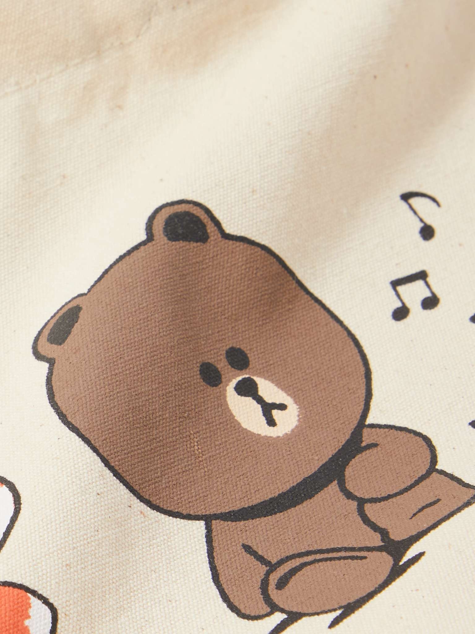 + Line Friends Logo-Print Cotton-Canvas Tote Bag - 5