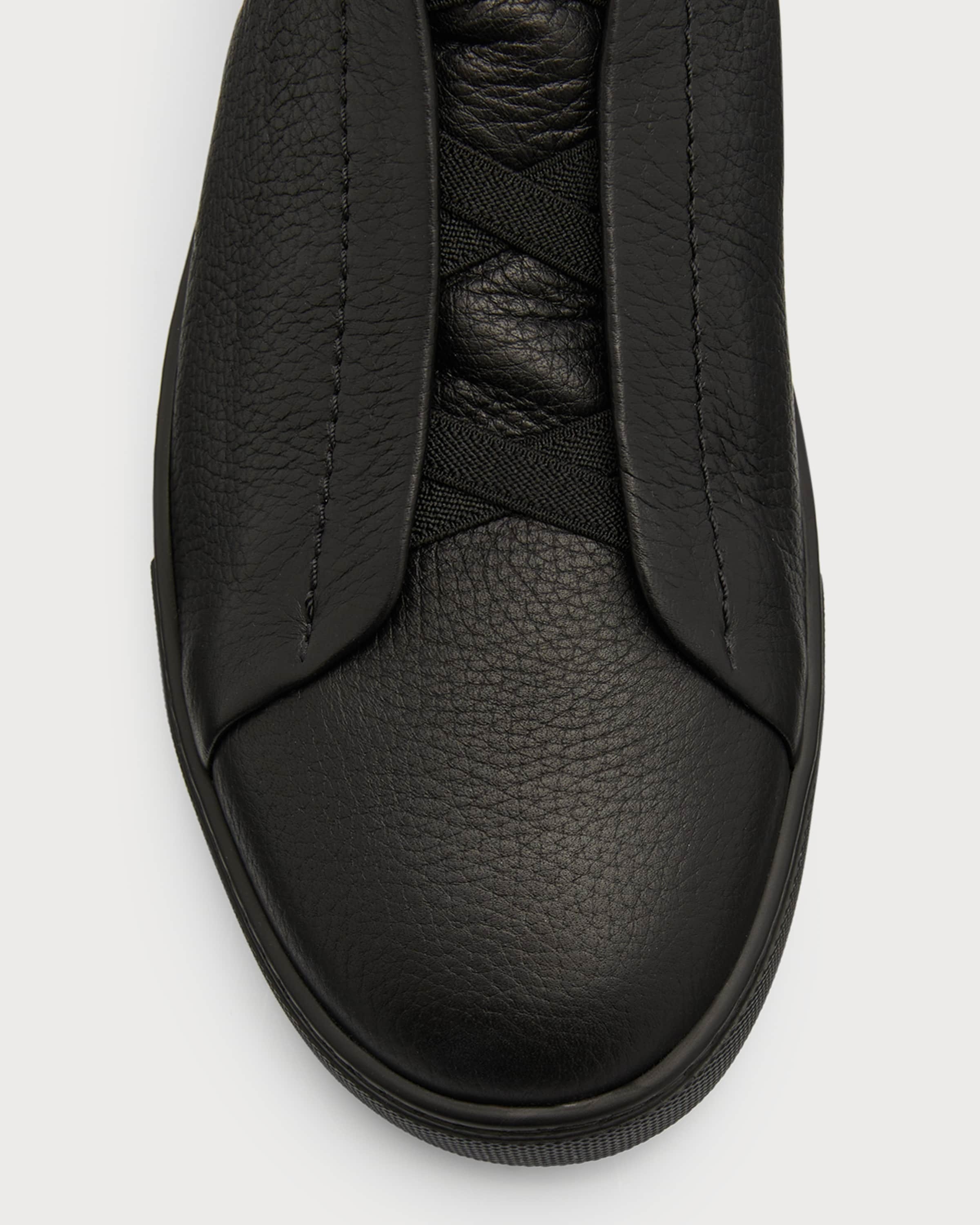 Men's Triple-Stitch Leather Sneakers - 4