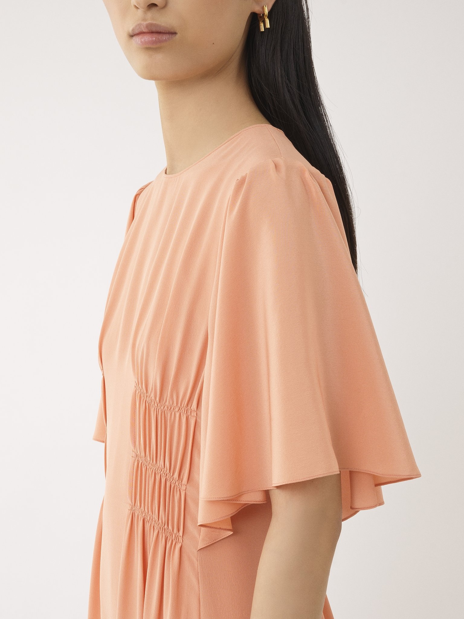 WING-SLEEVE FLARE DRESS - 6