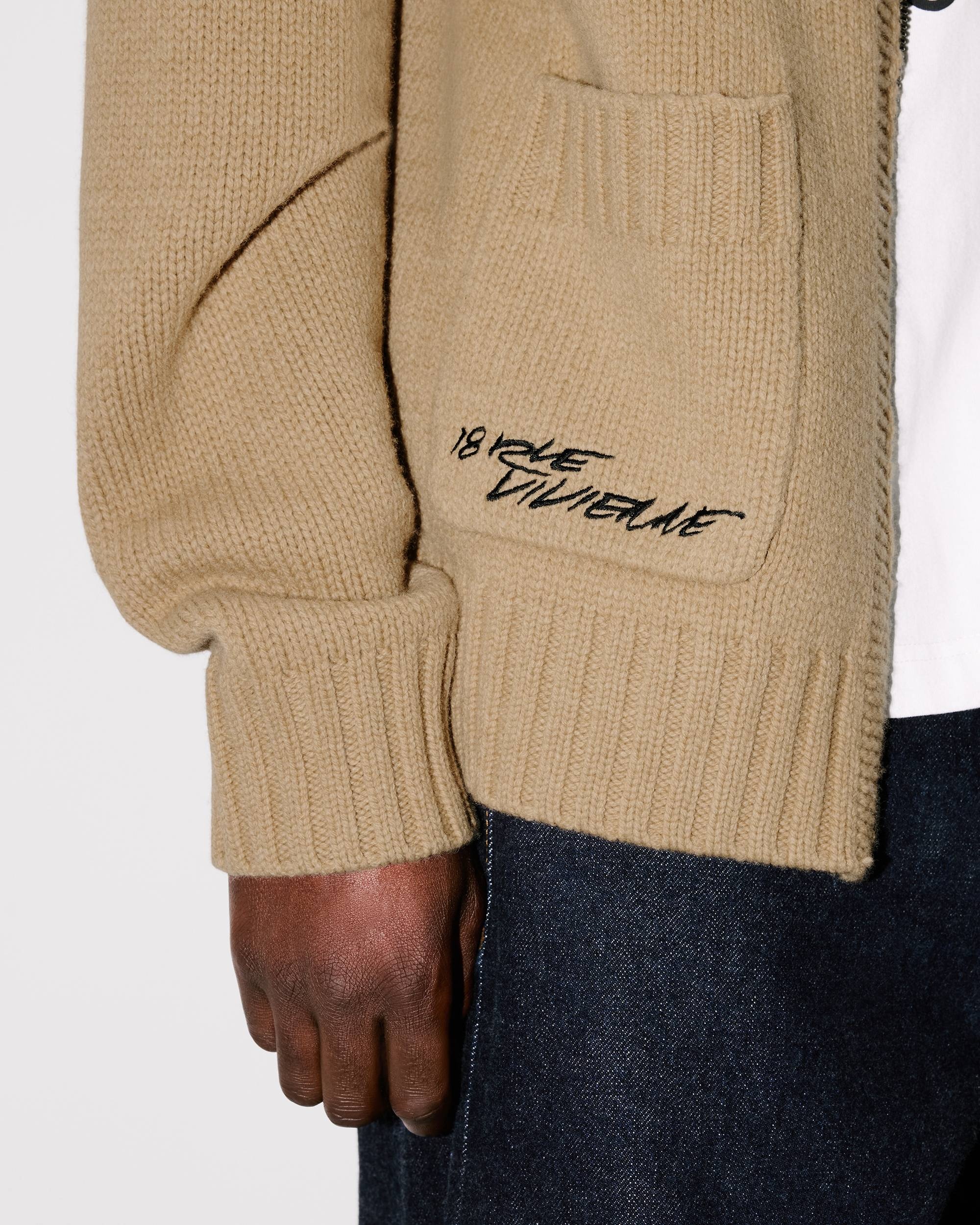 'Kenzo x Futura 2000' zipped knitted cardigan in wool - 7