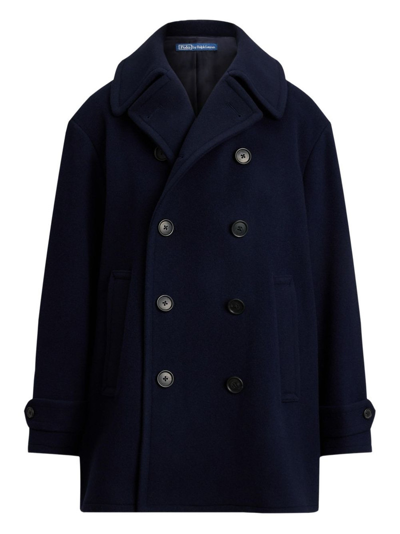 double-breasted wool peacoat 1