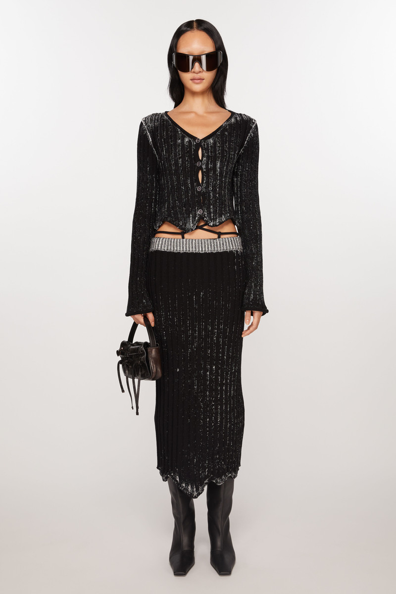 Acne Studios Rib skirt - Black/white outlook
