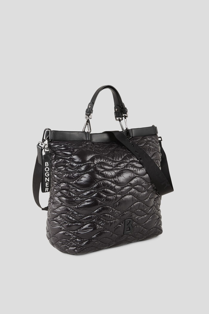 Aurela Bavarian wool handbag in Black - 2