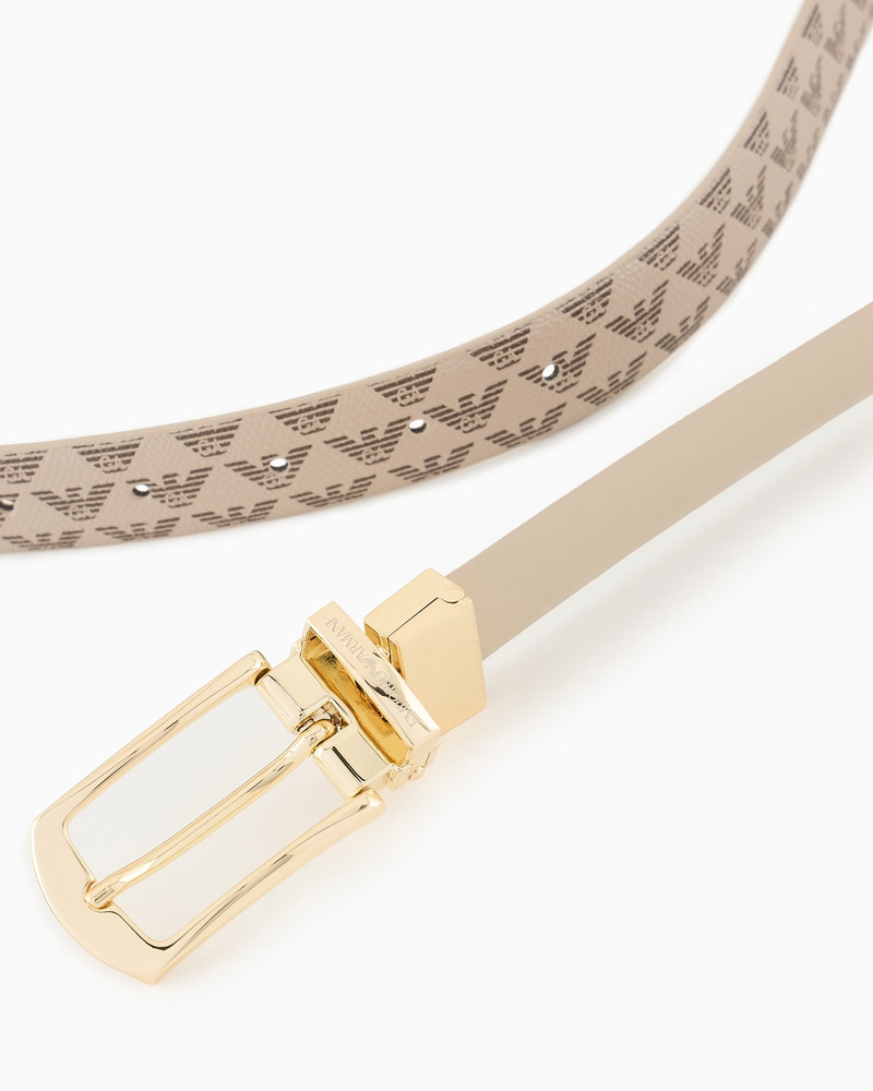 EMPORIO ARMANI All-over eagle two-toned reversible belt outlook