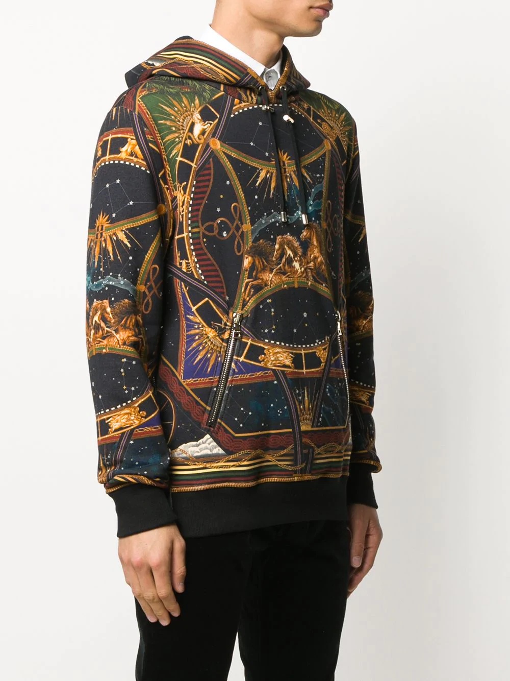 zodiac horse print hoodie - 3