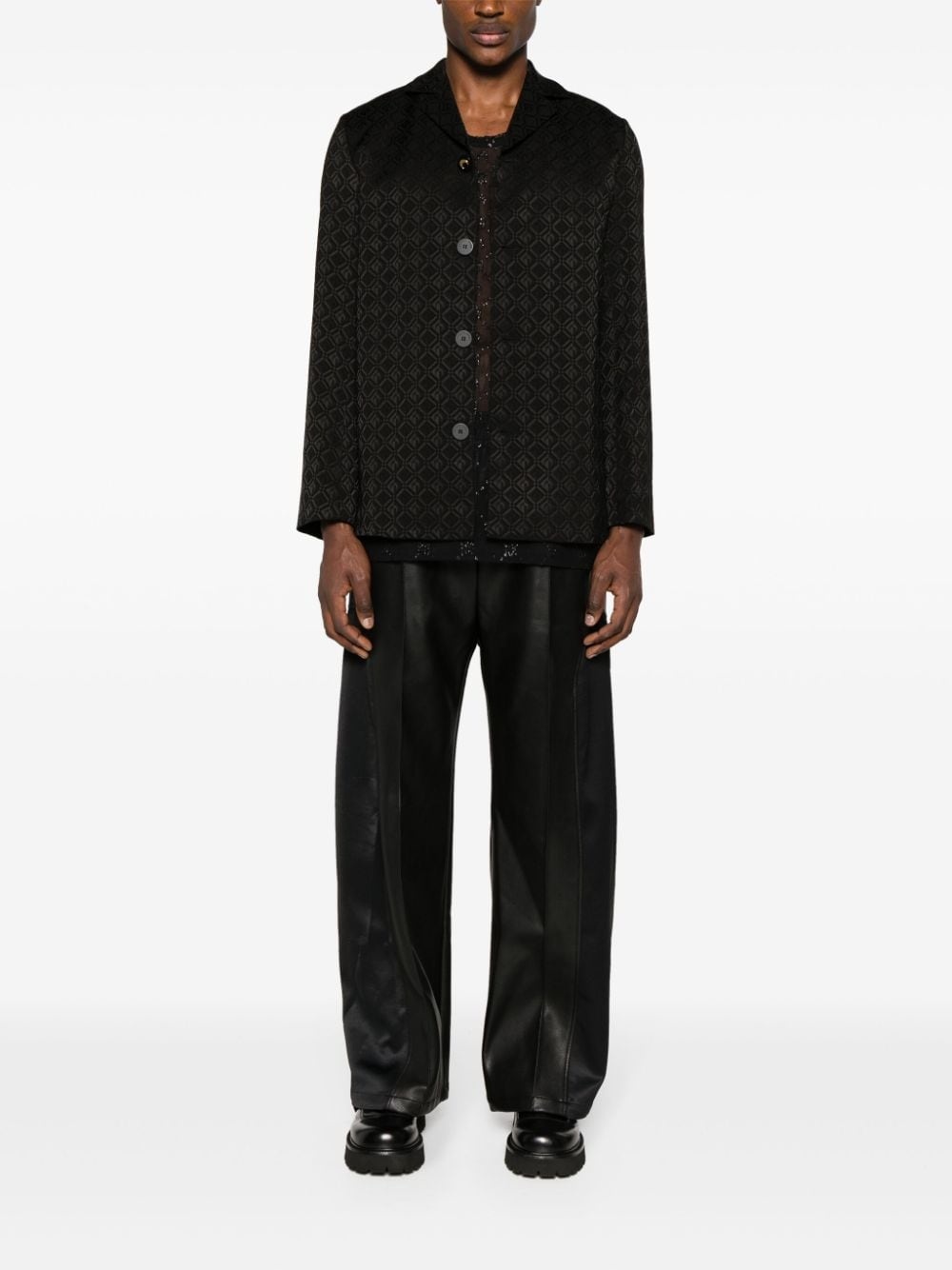 Moon Diamant-jacquard blazer - 2