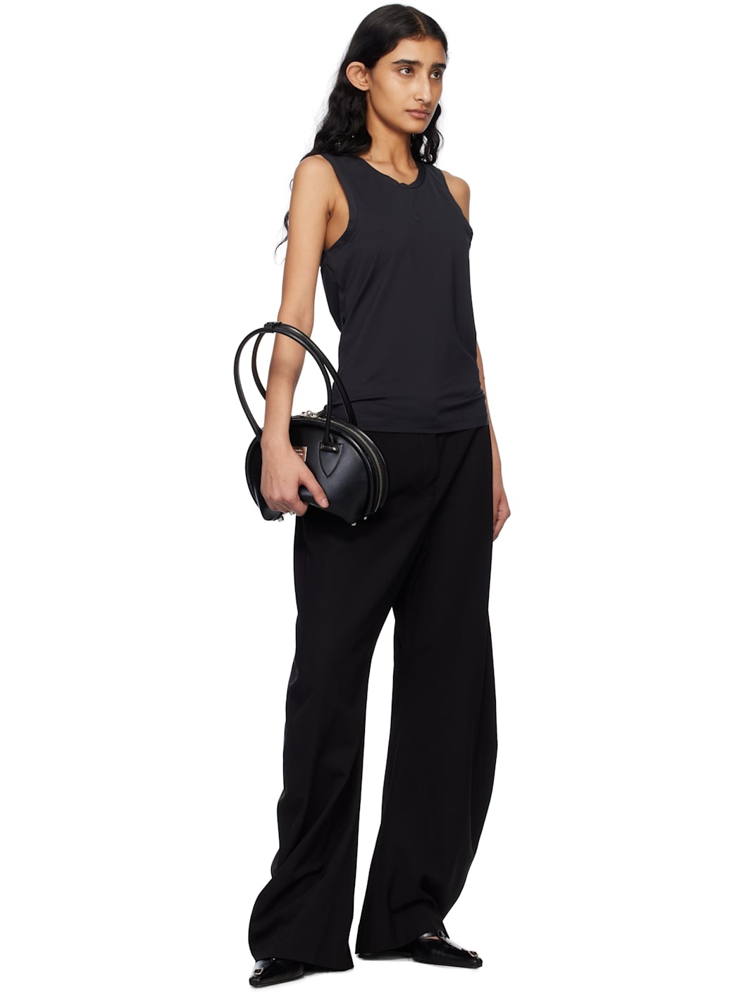Black Jersey Tank Top - 4