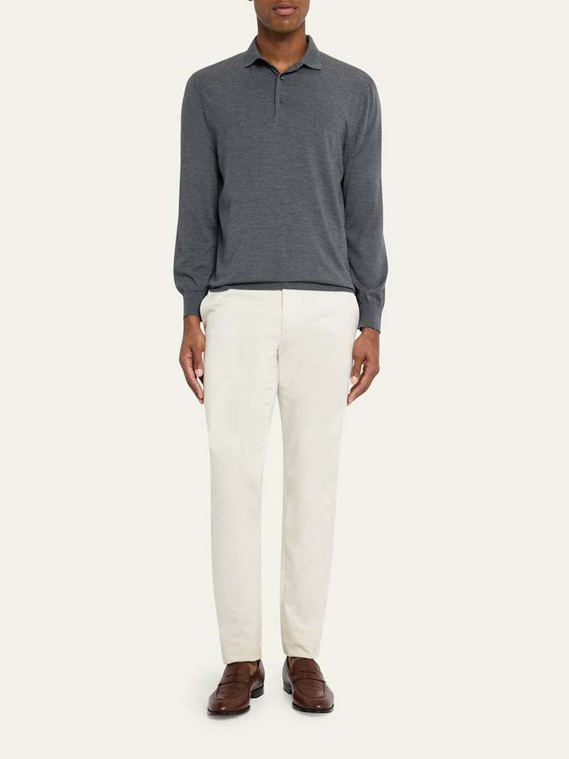 Loro Piana Men's Gift Of Kings Wool Polo Sweater outlook