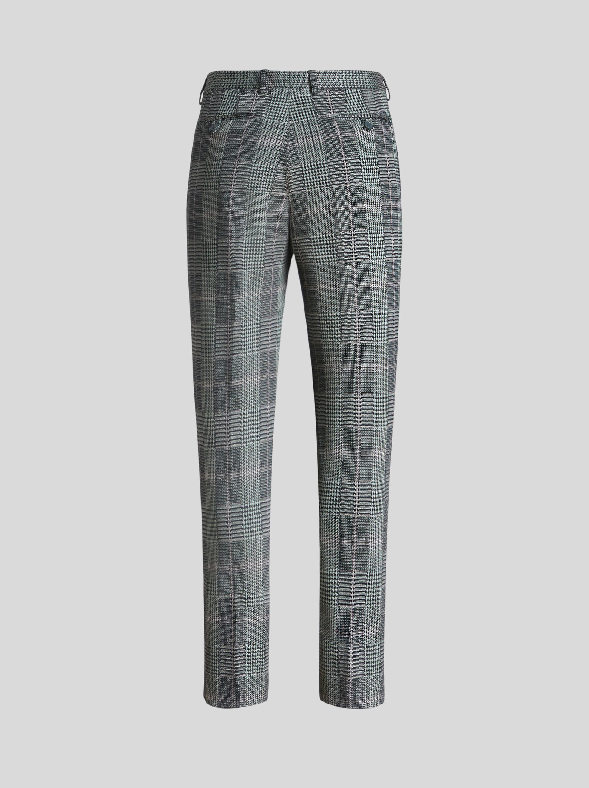 TAILORED CHECK TROUSERS IN JERSEY - 5