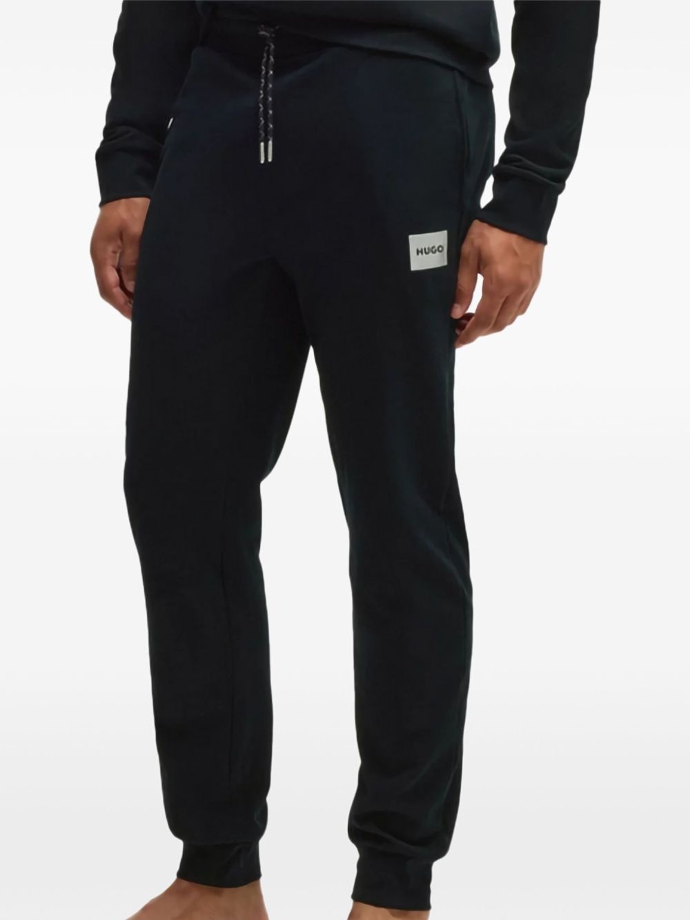 logo-detail "Black" track pants - 2