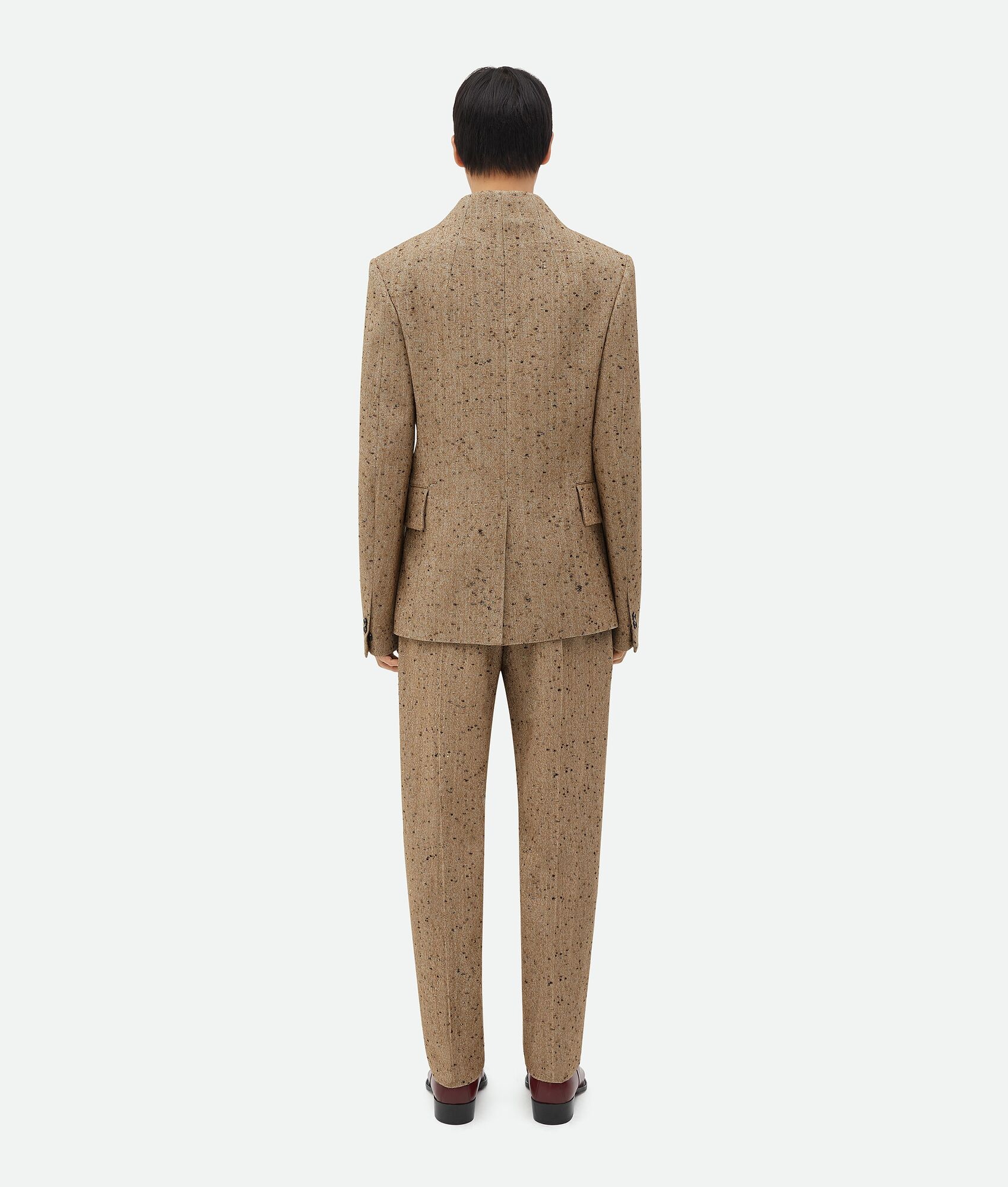 Knotted Wool Funnel Neck Jacket - 3