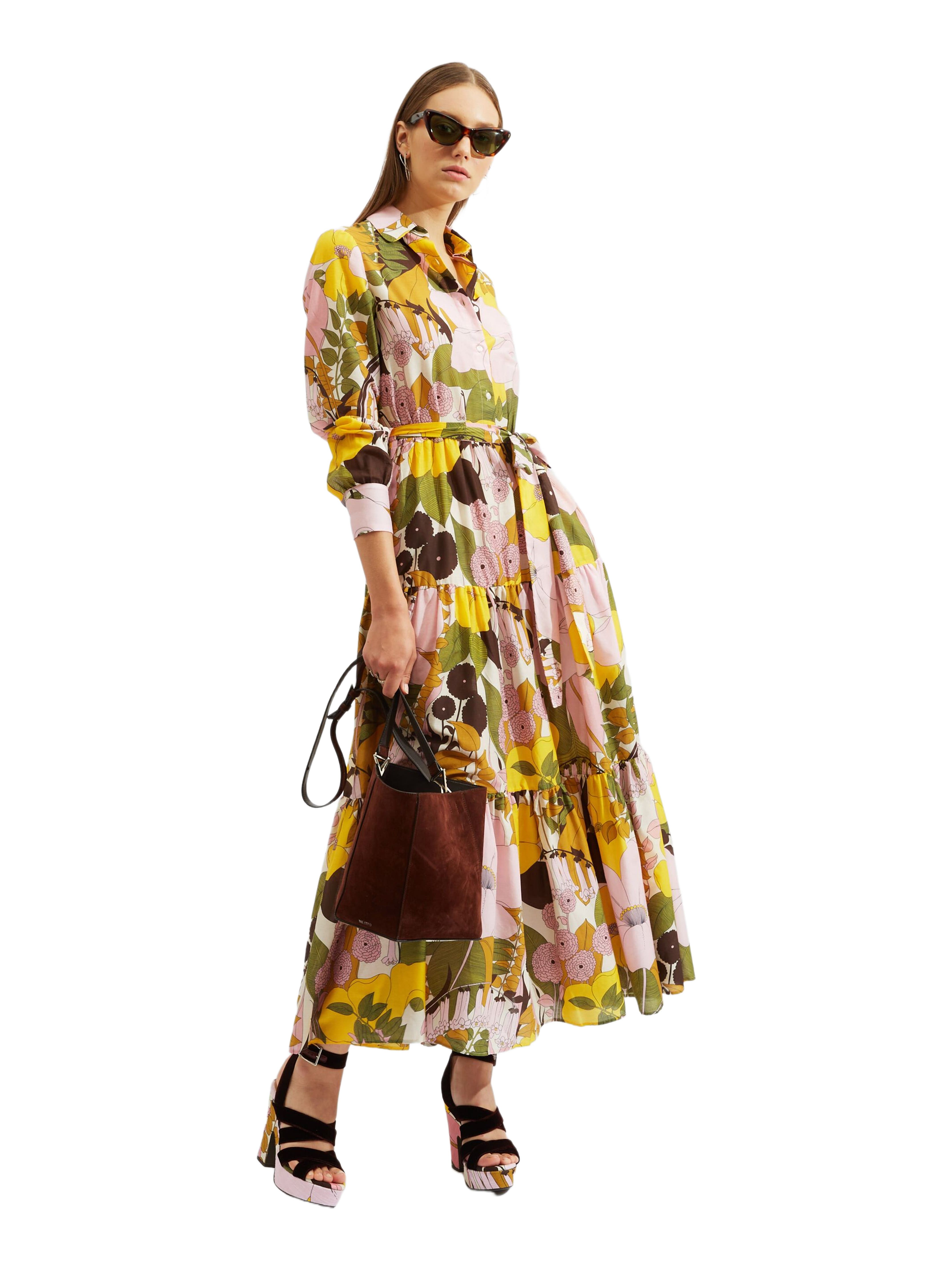 La DoubleJ Bellini Dress Big Flower Rose Pink at Nordstrom - 1