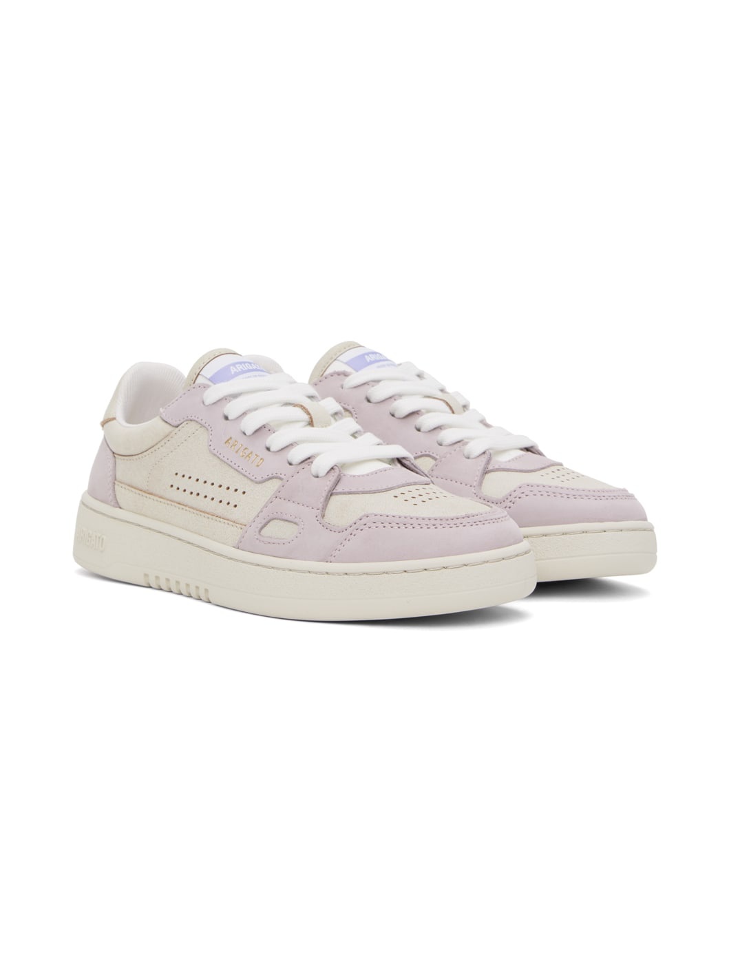 Beige & Purple Dice Lo Sneakers - 4