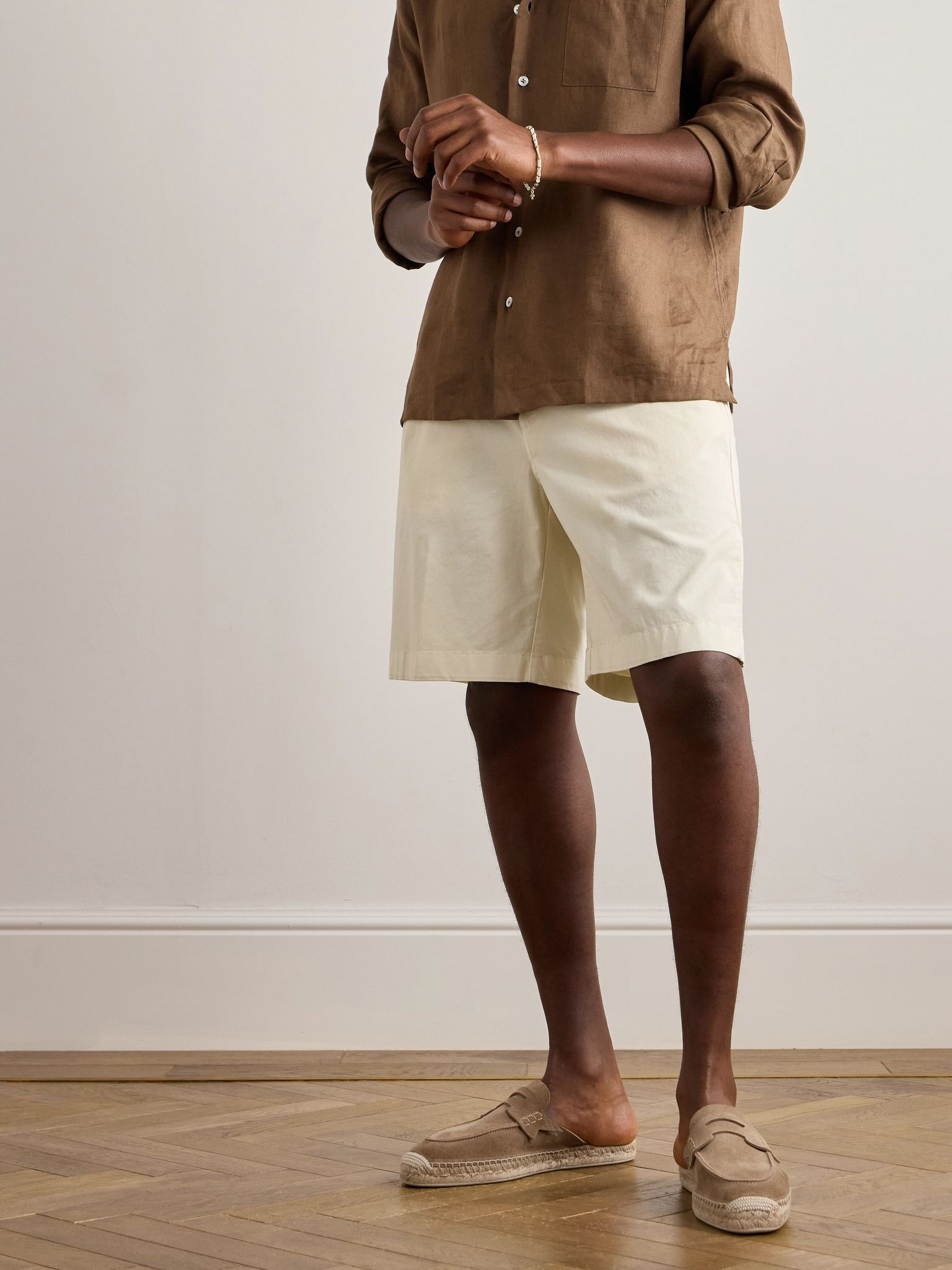 Paquepapa Suede Backless Espadrilles Brown - 2