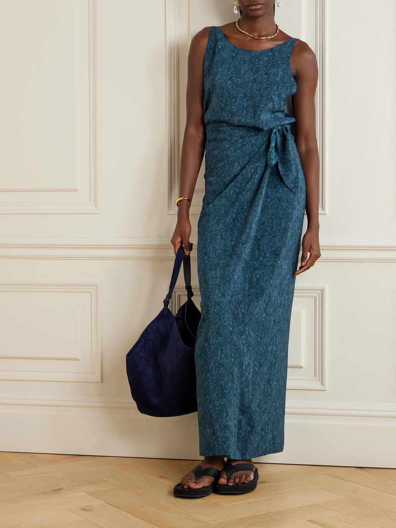 cortana Malena Wrap-effect Printed Silk-crepe Maxi Dress outlook