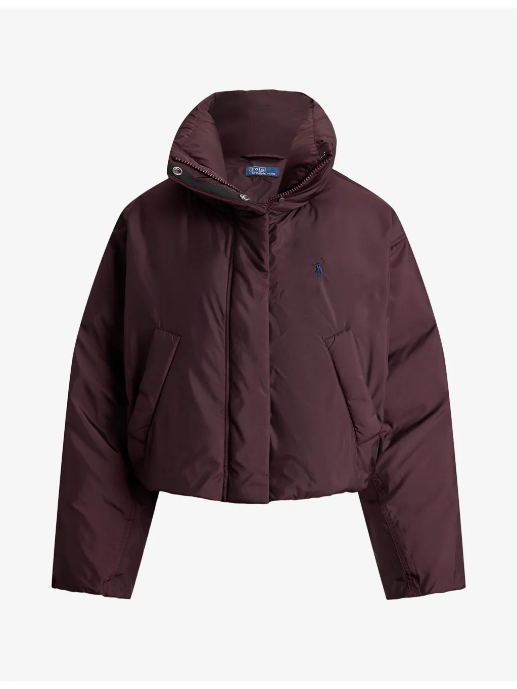 Logo-Embroidered Cropped Shell-Down Puffer Jacket - 1
