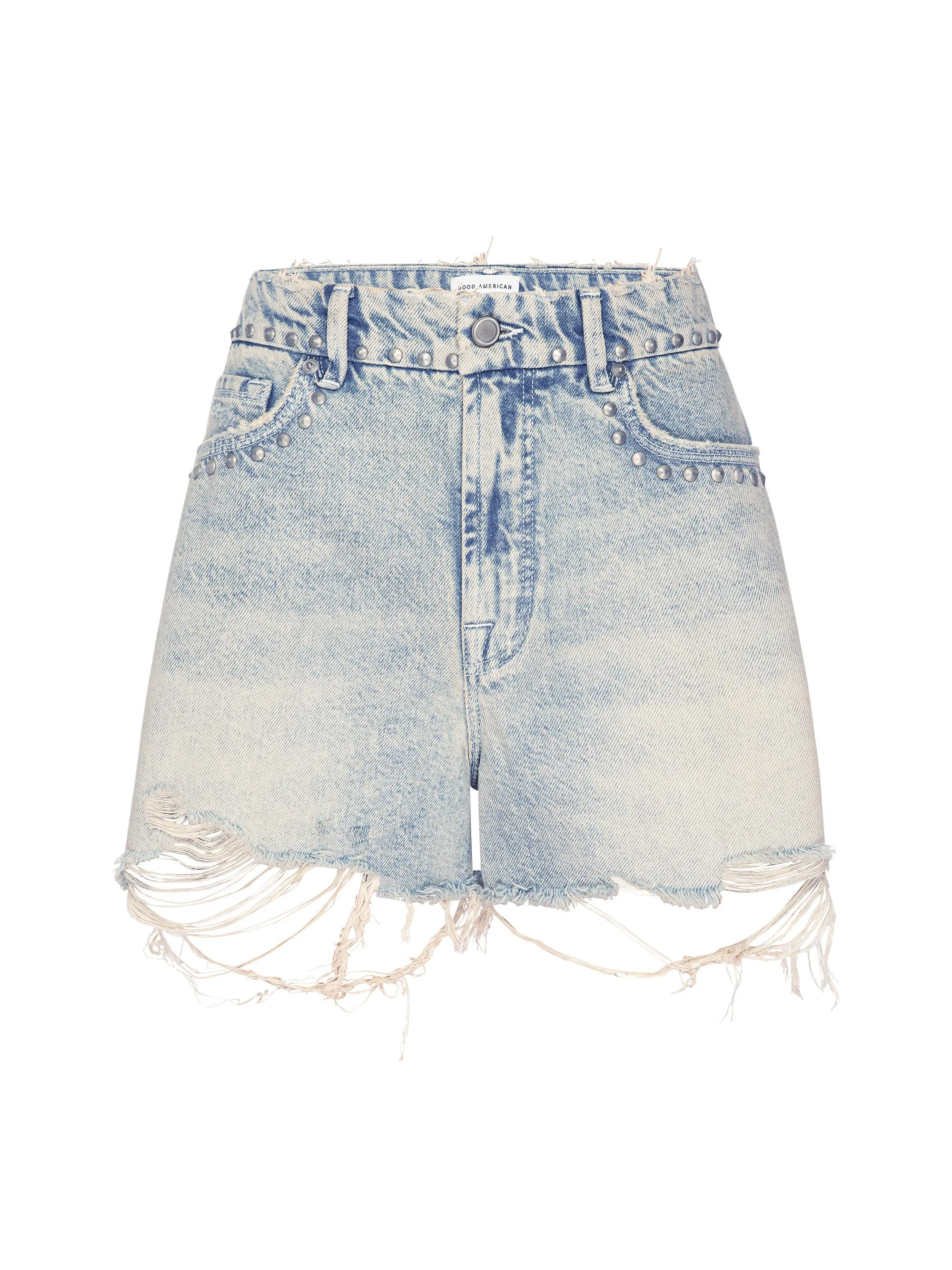 Women's Good 90S Studded Shorts - Indigo - 1
