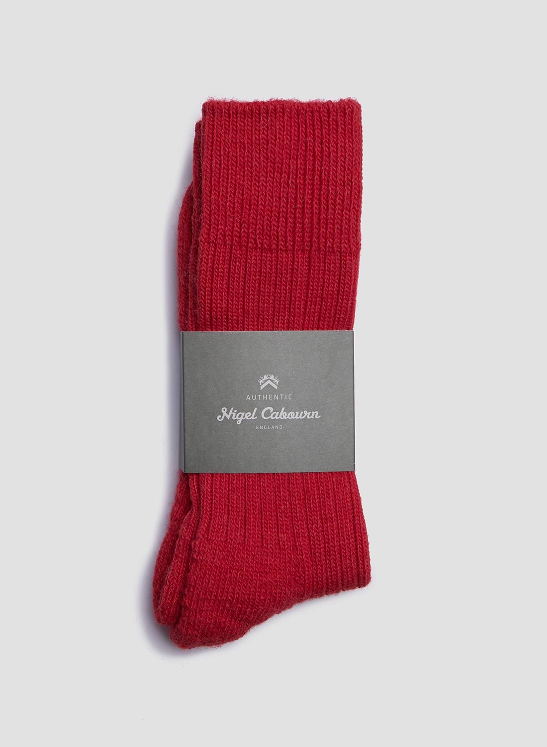 Alpaca Wool Sock in Red - 1