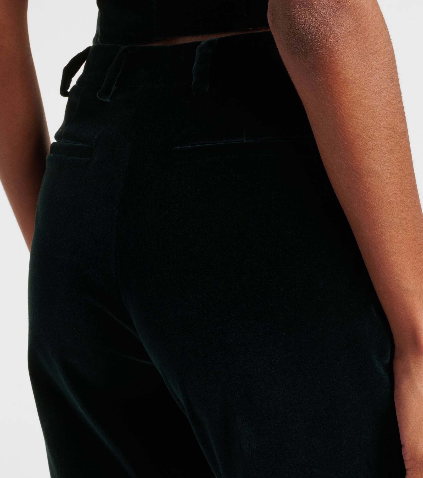 Cotton velvet flared pants - 5