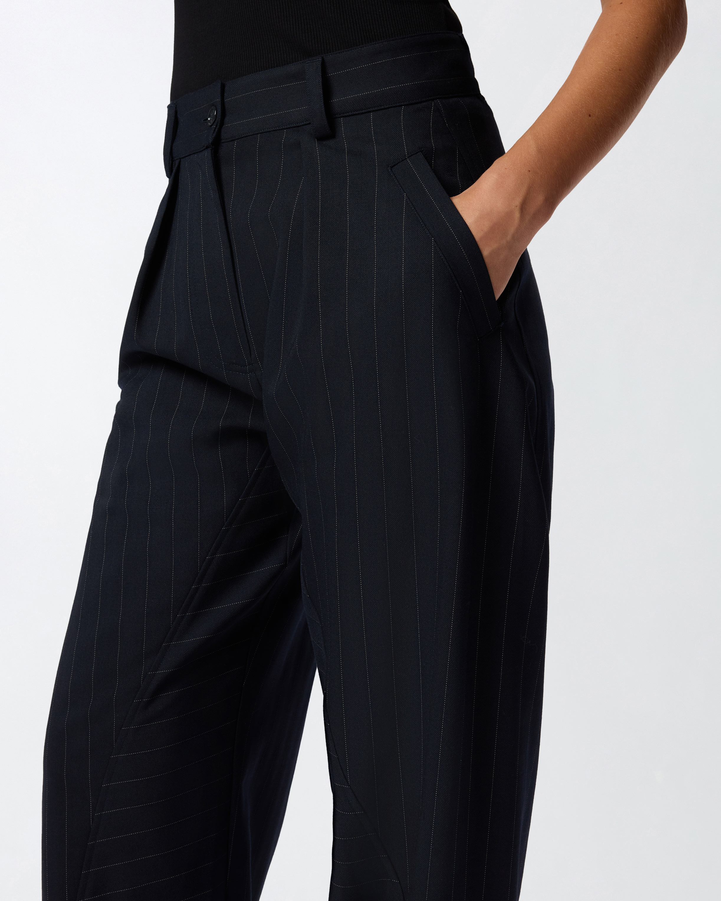 PINSTRIPE WOOL BALLOON TROUSERS - 5