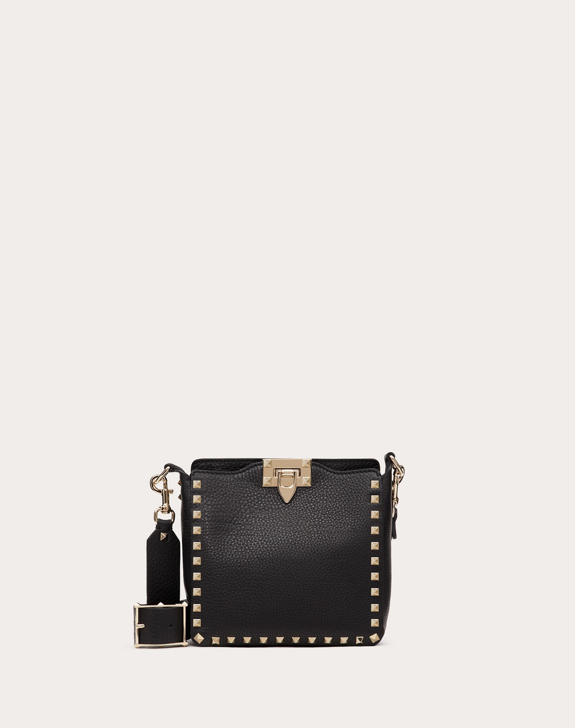 Mini Rockstud Grainy Calfskin Hobo Bag - 7