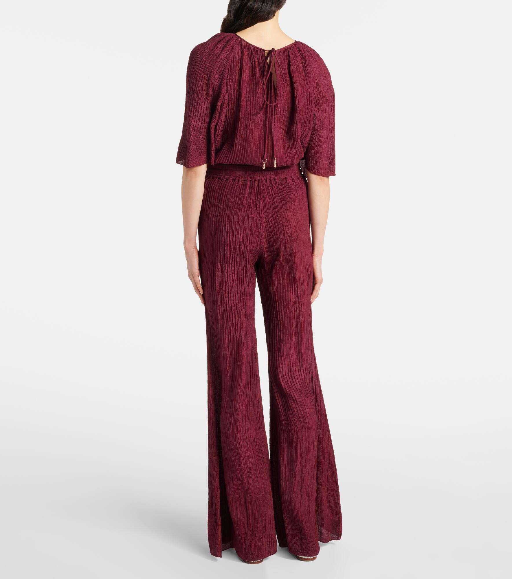 Claude silk flared pants - 3