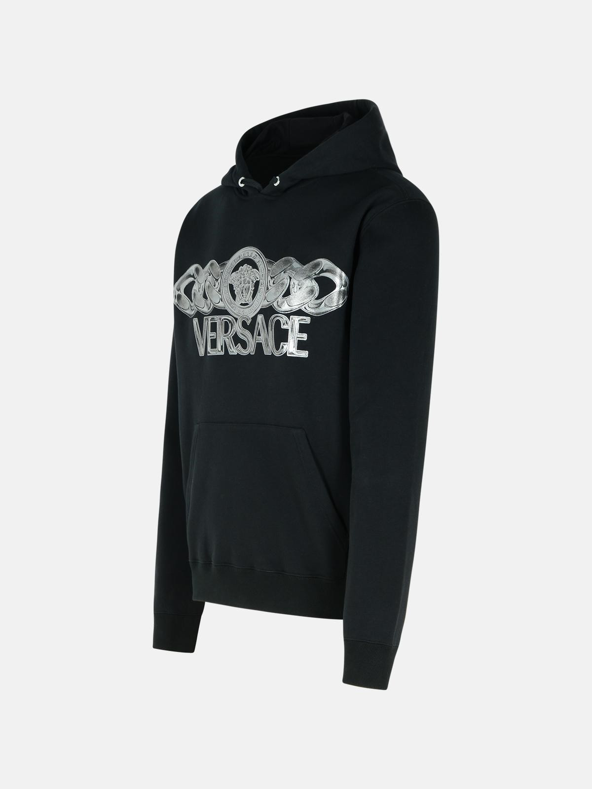 BLACK COTTON SWEATSHIRT - 2