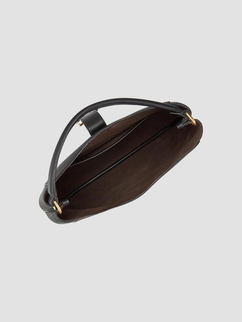 Women's Welington Medium Shoulder Bag in Leather - Black 3