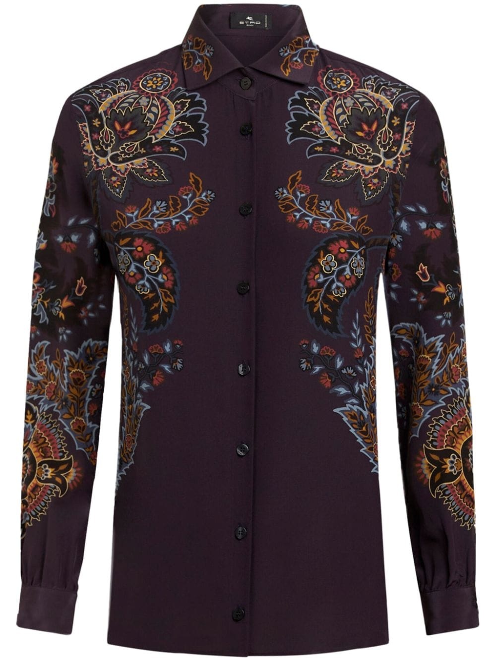 paisley-print silk shirt - 1