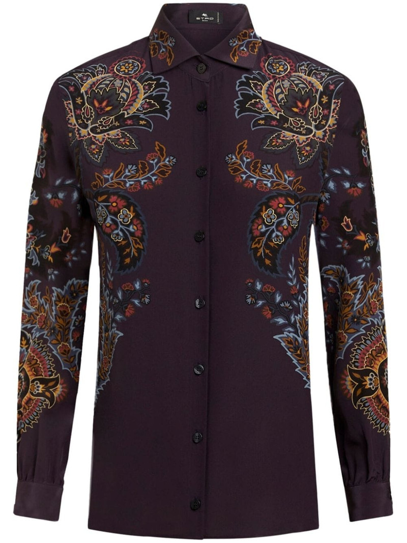 paisley-print silk shirt 1