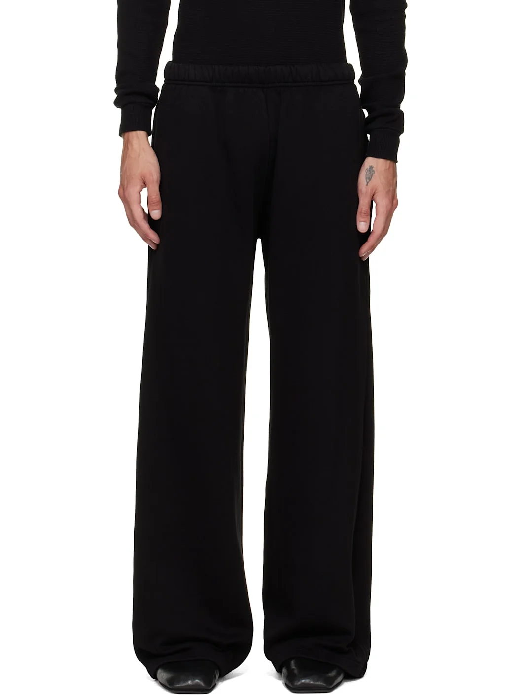 Black Heavyweight Party Sweatpants - 1